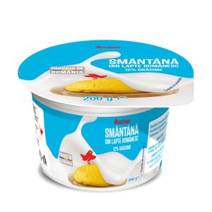 Smantana Auchan, 12% grasime, 200 g