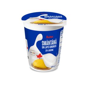 Smantana Auchan, 20% grasime, 375 g