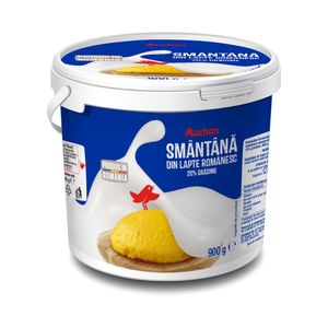 Smantana Auchan, 20% grasime, 900 g