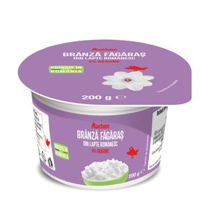 Branza Fagaras din lapte de vaca Auchan, 8% grasime, 200 g