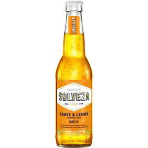 Bere blonda cu aroma de Tequila Solveza Agave & Lemon, sticla, 0.33 l