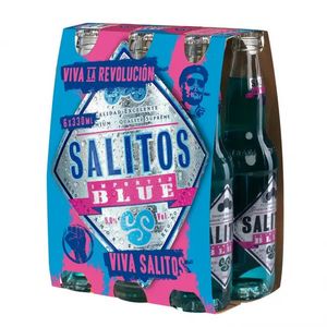 Cocktail Salitos Blue din vin de fructe, 6 x 0.33 l