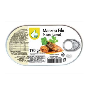 Macrou in sos tomat Pouce, 170 g