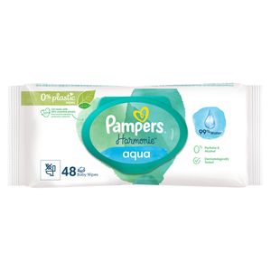 Servetele umede bebelusi Pampers Harmonie Aqua, 48 bucati