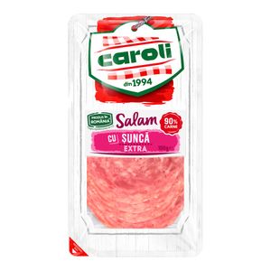 Salam cu sunca extra Caroli feliat, 100 g