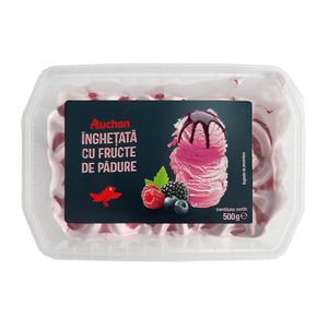 Inghetata Auchan cu fructe de padure, 500 g