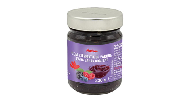 gem-cu-fructe-de-padure-fara-zahar-auchan-230-g