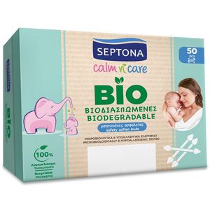 Betisoare biodegradabile Septona pentru bebelusi, 50 bucati