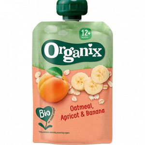 Piure Eco din ovaz, caise si banane Organix, +12 luni, 100 g