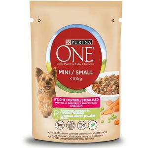 Hrana umeda pentru caini Purina One Mini Controlul Greutatii, Curcan, 85 g