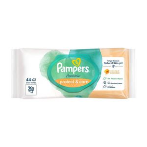 Servetele umede bebelusi Pampers Harmonie Protect & Care, cu galbenele, 44 bucati