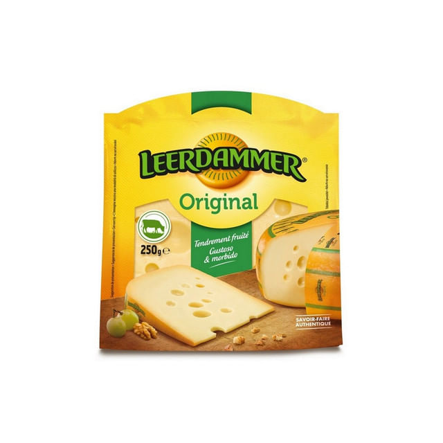 Branza maturata Leerdammer Original, 250 g | Pret avantajos - Auchan.ro