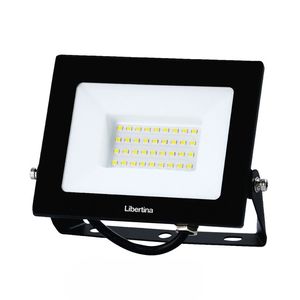 Proiector LED GSC, aluminiu si sticla, putere 30W, lumina alba rece 6500K, protectie IP66, negru