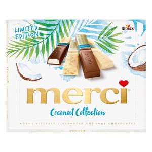 Ciocolata asortata cu cocos Merci Coconut Collection, 250 g