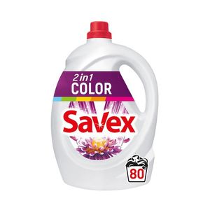 Detergent lichid de rufe colorate Savex 2 in 1, 80 spalari, 4.4 l