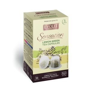 Ceai verde cu lamaie Evolet Sensation, capsule, 10 x 2.5 g