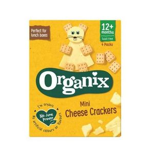 Biscuiti Bio mini cu branza Organix, +12 luni, 4 x 20 g