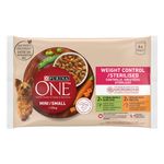 hrana-umeda-pentru-caini-de-talie-mica-purina-one-mini-controlul-greutatii-adult-curcan-si-porc-4-x-85-g