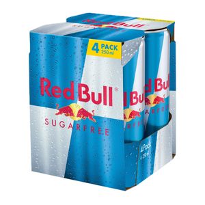 Bautura energizanta fara zahar Red Bull, 4 x 0.25 l