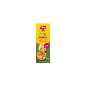 Biscuiti fara gluten cu umplutura de crema de vanilie Schar, 115 g