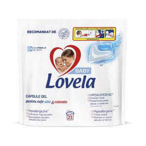 Detergent capsule Lovela Baby, pentru rufe albe & colorate, 23 spalari, 23 capsule