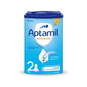 Formula de lapte Aptamil Nutri-Biotik 2, 6-12 luni, 800g