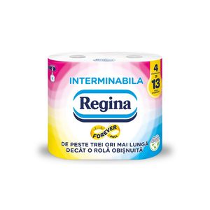 Hartie igienica Regina Interminabila, 4 role, 2 straturi