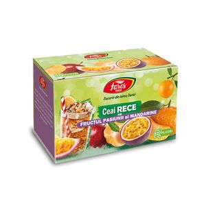 Ceai rece cu fructul pasiunii si mandarine, 12 plicuri