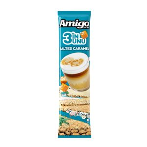 Cafea instant 3 in 1 cu aroma de caramel sarat Amigo, 13 g