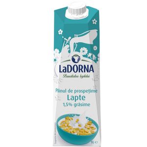 Lapte de consum semidegresat LaDorna, 1.5% grasime, 1 l