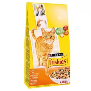 Hrana uscata pentru pisici adulte Purina Friskies, pui si legume, 1.5 kg