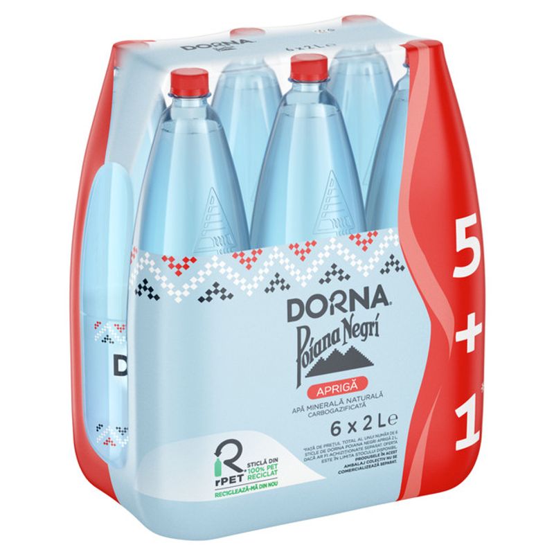 Dorna | Apa minerala naturala carbogazoasa Poiana Negri Apriga, 5+1 x 2 ...