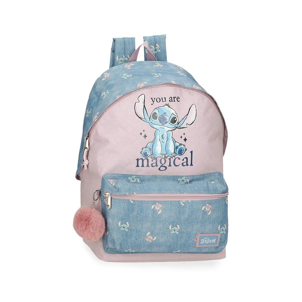 Ghiozdan fete pentru scoala Stitch, 44 cm, 1 compartiment, model You ...