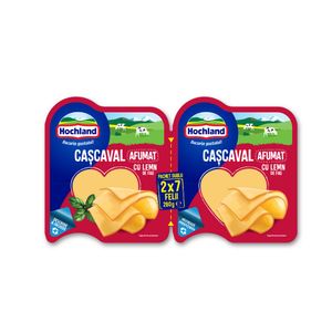 Cascaval afumat felii Hochland, 280 g