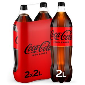 Bautura carbogazoasa Coca-Cola Zero Zahar, 2 x 2 l