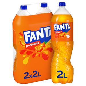 Bautura carbogazoasa Fanta Portocale, 2 x 2 l