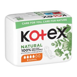 Tampoane absorbante Kotex Natural Normal, 8 bucati