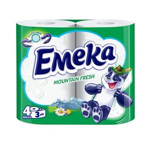 Hartie igienica Emeka Mountan Fresh, 3 straturi, 4 role