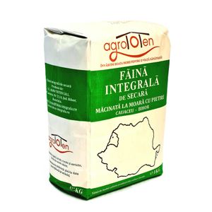 Faina integrala de secara Agro Toten Moara cu pietre, 1 kg