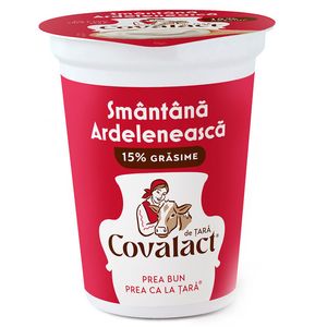 Smantana ardeleneasca Covalact, 15% grasime, 370 g