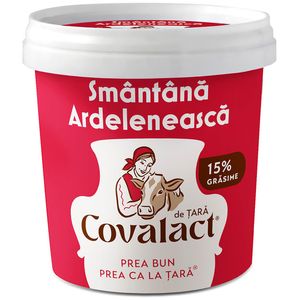 Smantana ardeleneasca Covalact, 15% grasime, 900 g