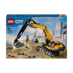 LEGO City - Excavator galben de constructii 60420, 633 piese