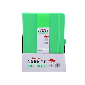 Caiet notebook dictando A5 Auchan, 96 file, verde