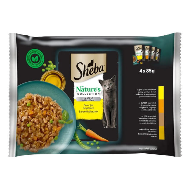 hrana-umeda-pentru-pisici-adulte-sheba-nature-s-collection-selectie-de-pasare-4-x-85-g