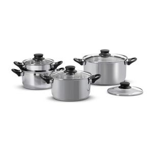 Set oale din inox cu capac Lima, 8 piese