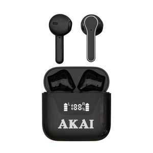 Casti fara fir True Wireless Akai BTE-J101, Bluetooth 5.1, microfon incorporat, negru