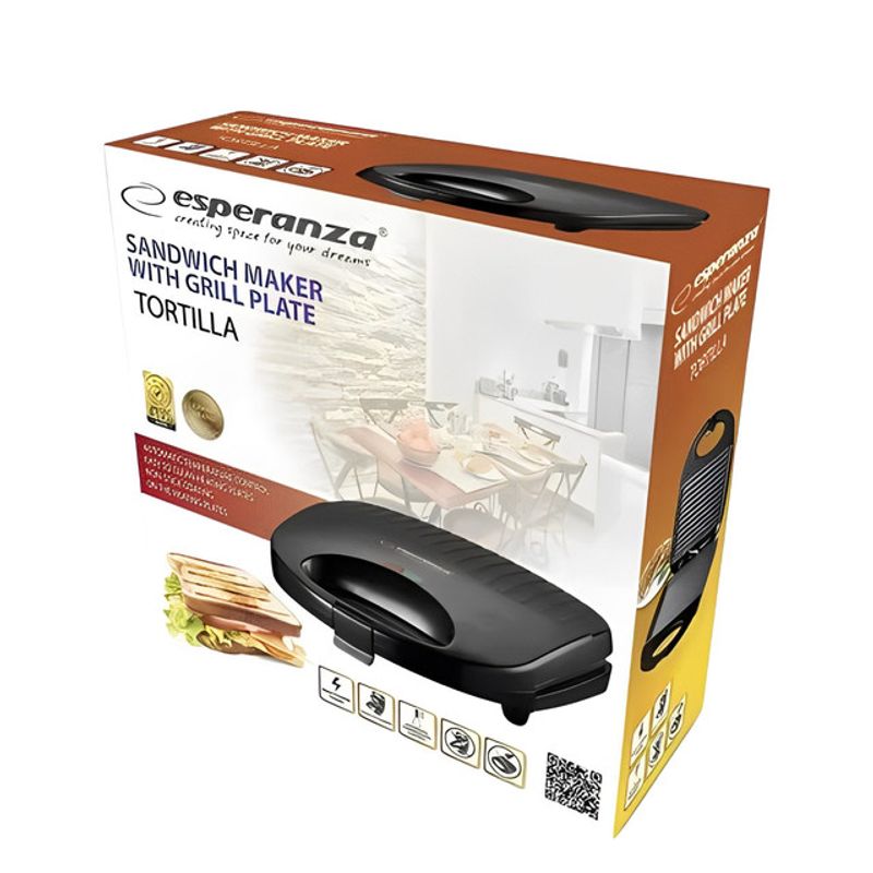 sandwich-maker-esperanza-tortilla-ekt009-putere-700-w-invelis-antiaderent-negru