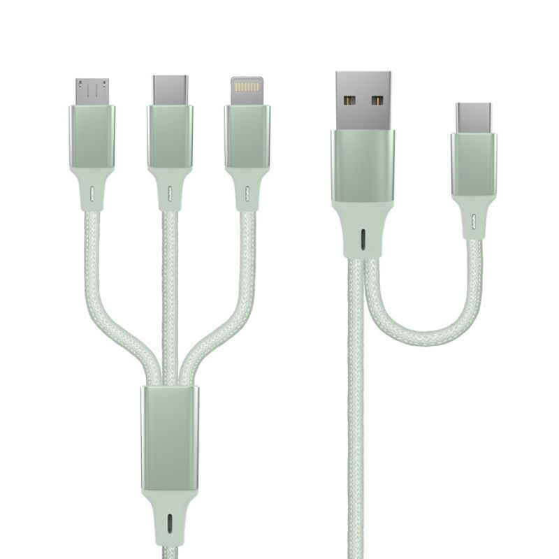 cablu-de-date-si-incarcare-3-in-1-qilive-micro-usb-usb-c-lightning-verde