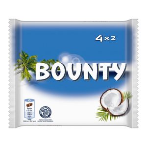 Baton cu cocos invelit in ciocolata cu lapte Bounty, 4 x 57 g