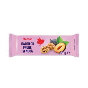 Baton cu prune si nuca Auchan, 30 g